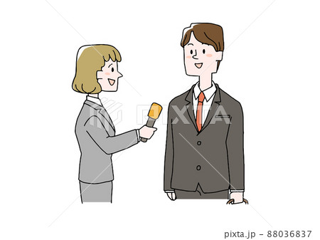 取材のイラスト素材