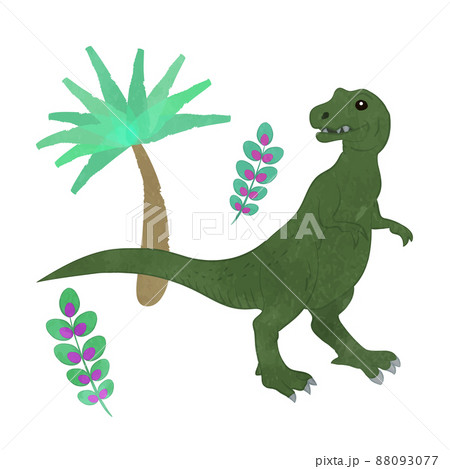 ティラノサウルス かわいいのイラスト素材