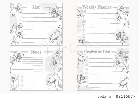 バレットジャーナルのイラスト素材