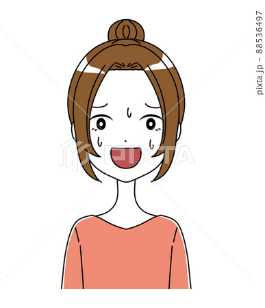 苦笑いのイラスト素材 苦笑いのイラスト素材