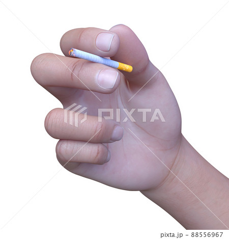 喫煙 タバコ 煙草 手のイラスト素材