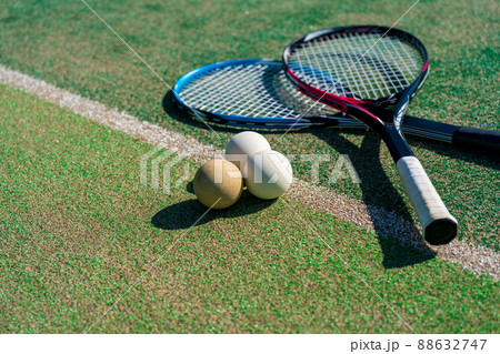 ソフトテニス ラケットの写真素材