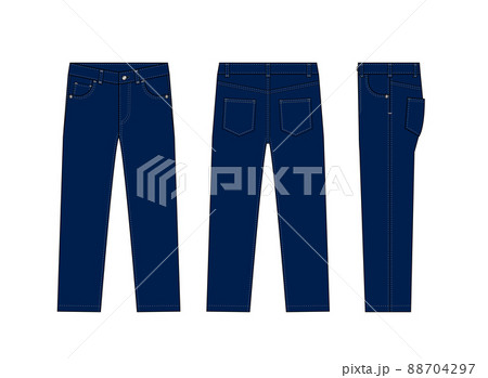 Jeans styles for men. Jean pants of different - Stock Illustration  [91752604] - PIXTA