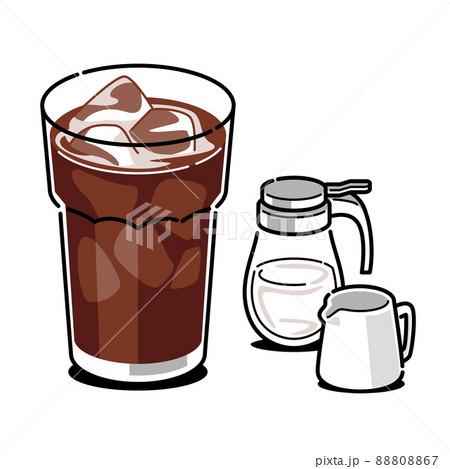 アイスコーヒーのイラスト素材