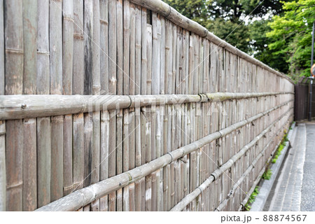 天然竹の竹垣のイメージ