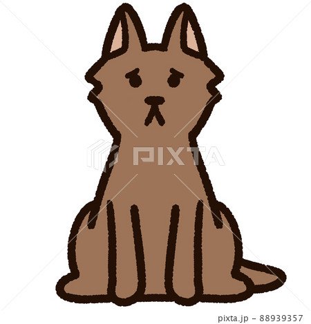 捨て犬のイラスト素材