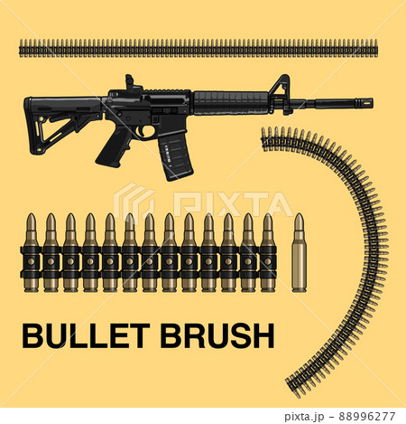 弾丸 銃 マシンガン 銃弾の写真素材 - PIXTA