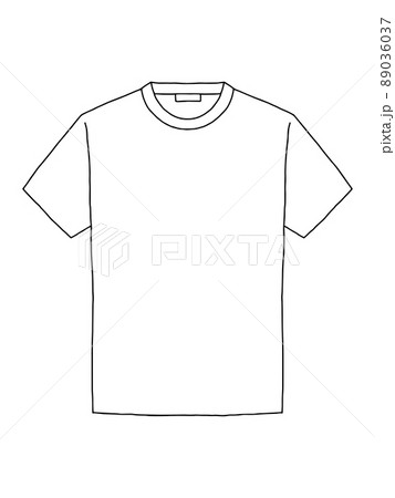 Short-sleeved baseball shirt / T-shirt template - Stock Illustration  [70016361] - PIXTA