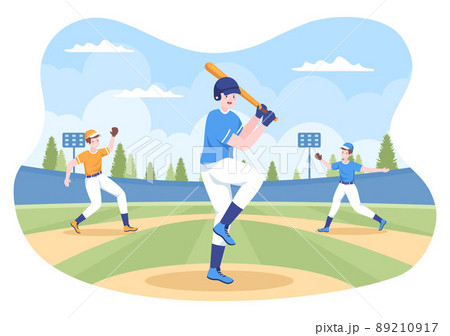 ピッチャー 投手 野球選手 スポーツのイラスト素材