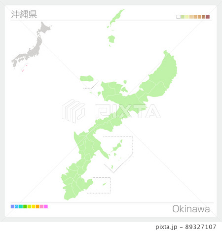 沖縄地図のイラスト素材集 ピクスタ