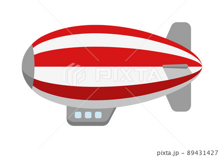 飛行船 乗り物 かわいい イラストのイラスト素材
