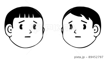 困り顔のイラスト素材