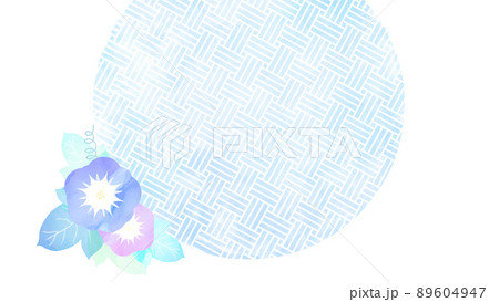 朝顔 花 パターン 和柄のイラスト素材