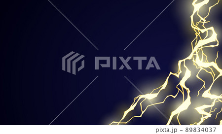ベクター 稲妻 雷 かっこいいのイラスト素材