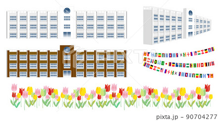 運動会 小学校のイラスト素材