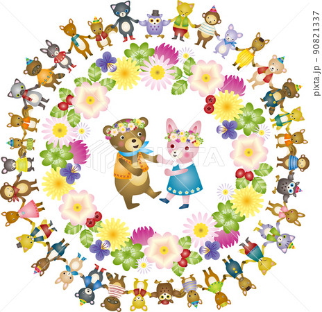 動物 イラスト 春のイラスト素材