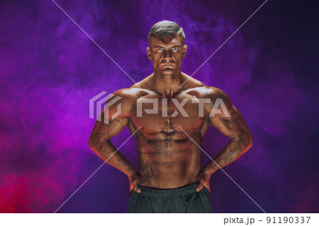 Male fitness model with a perfect body like an - Stock Photo [97921028]  - PIXTA