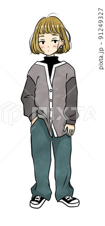 ゆるい 女の子のイラスト素材