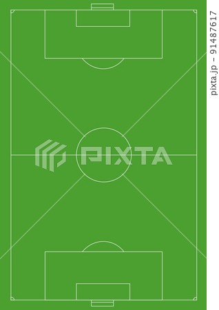 サッカー場 サッカーグラウンド サッカーコート サッカーフィールドのイラスト素材