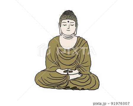 阿弥陀如来のイラスト素材