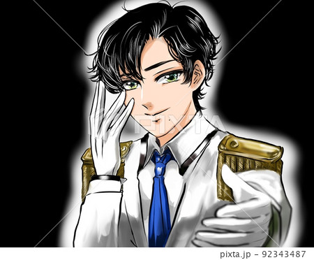 男性 かっこいい タキシード 人物のイラスト素材