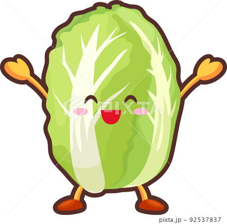 野菜 白菜 ベクター キャラクターのイラスト素材 野菜 白菜 ベクター キャラクターのイラスト素材
