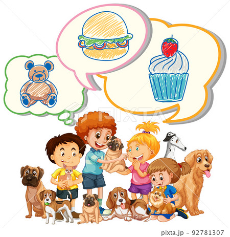 犬 スイーツ カップケーキ イヌのイラスト素材 犬 スイーツ カップケーキ イヌのイラスト素材