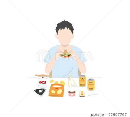 暴飲暴食の写真素材