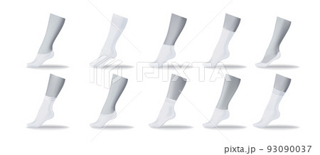 Socks types and length, variety of accessories