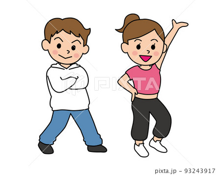 ヒップホップ ダンスのイラスト素材