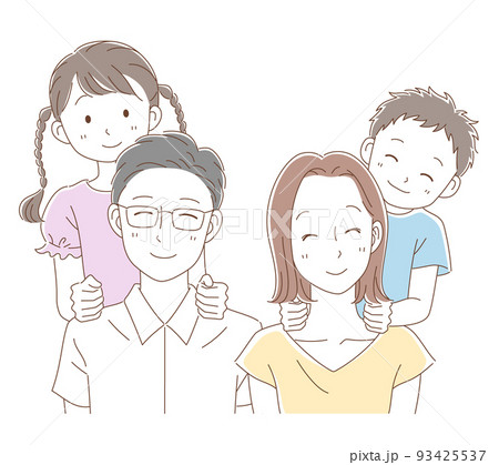 男女4人のイラスト素材