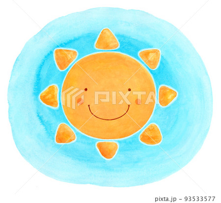 太陽 かわいい 晴れ お日様のイラスト素材