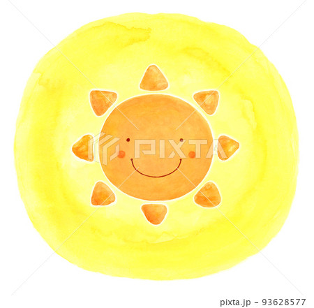 太陽 かわいい 晴れ お日様のイラスト素材