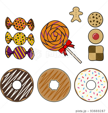 ハロウィン お菓子のイラスト素材