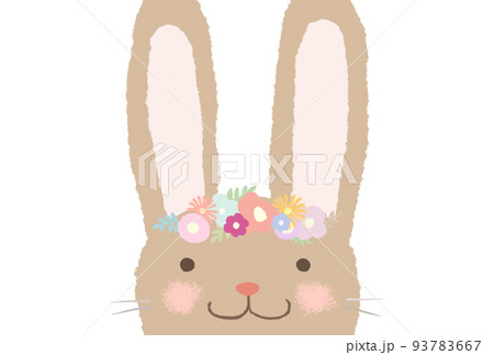 ゆるい 動物 うさぎ 可愛いのイラスト素材