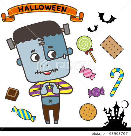 フランケンシュタイン かわいいのイラスト素材