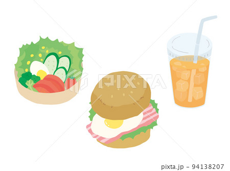 ファーストフード店のイラスト素材