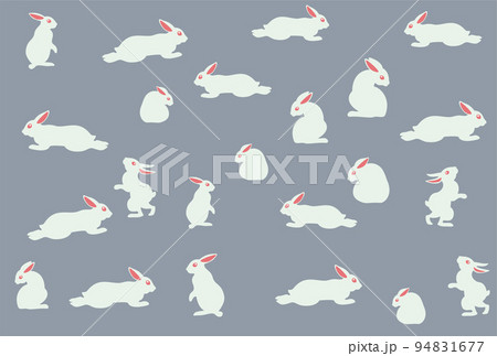 うさぎ かわいい 横顔 ウサギのイラスト素材