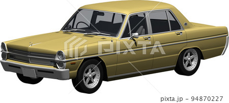 クラシックカーのイラスト素材