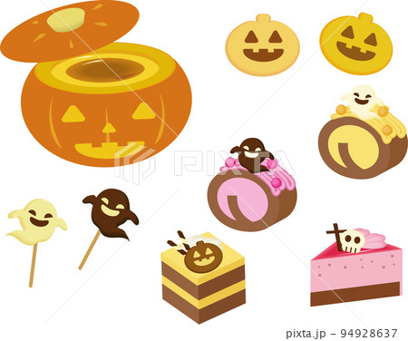 ハロウィン お菓子のイラスト素材