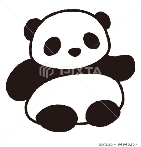 パンダ モノクロのイラスト素材 - PIXTA