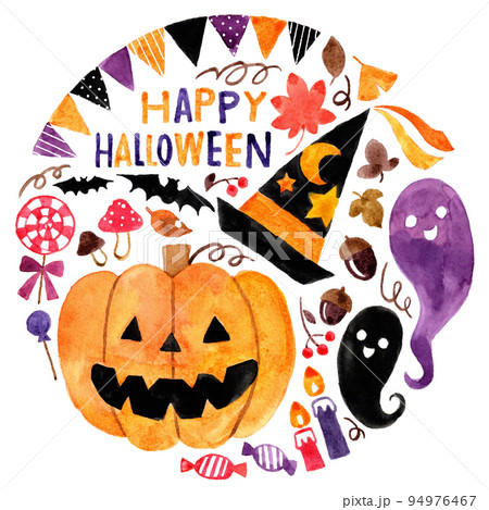 ハロウィン ハロウィーン 文字 手書きのイラスト素材