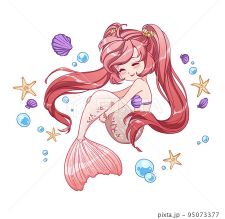 人魚姫 可愛いのイラスト素材