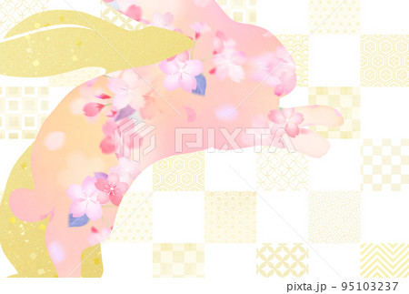 桜 かっこいい 背景 イラストのイラスト素材