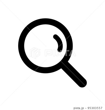 Search icon. Magnifying glass symbol. Outline icon