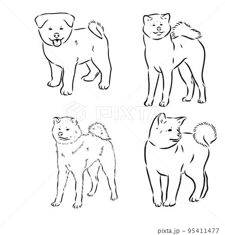 わんこ 犬 耳 お面のイラスト素材