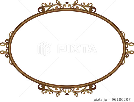 楕円形フレーム アンティーク 額縁 デコレーションの写真素材 - PIXTA