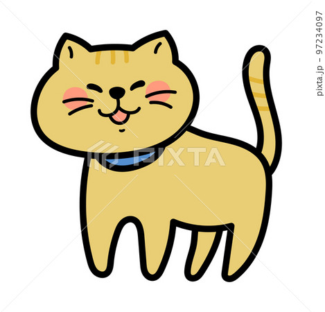 横向き猫のイラスト素材