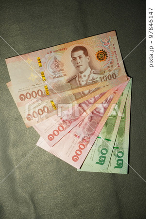 紙幣 タイバーツ タイ お金の写真素材 - PIXTA