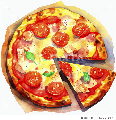 ピザとハーブの水彩画　絵画 ピサロ 「サントゥアンロモンの眺望」 4号 立体複製名画 【5％ポイント